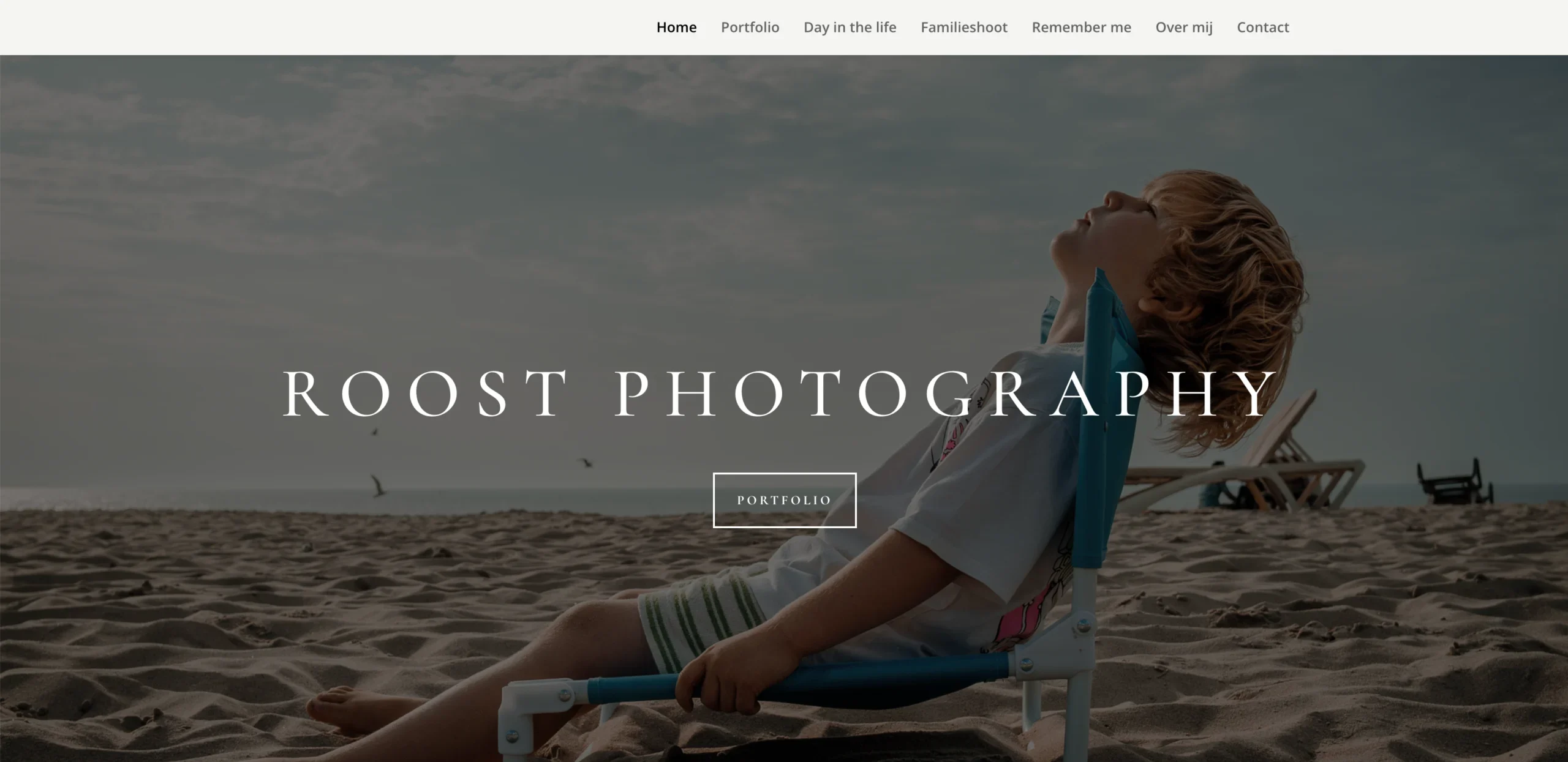 Schermafbeelding website Roostphotography