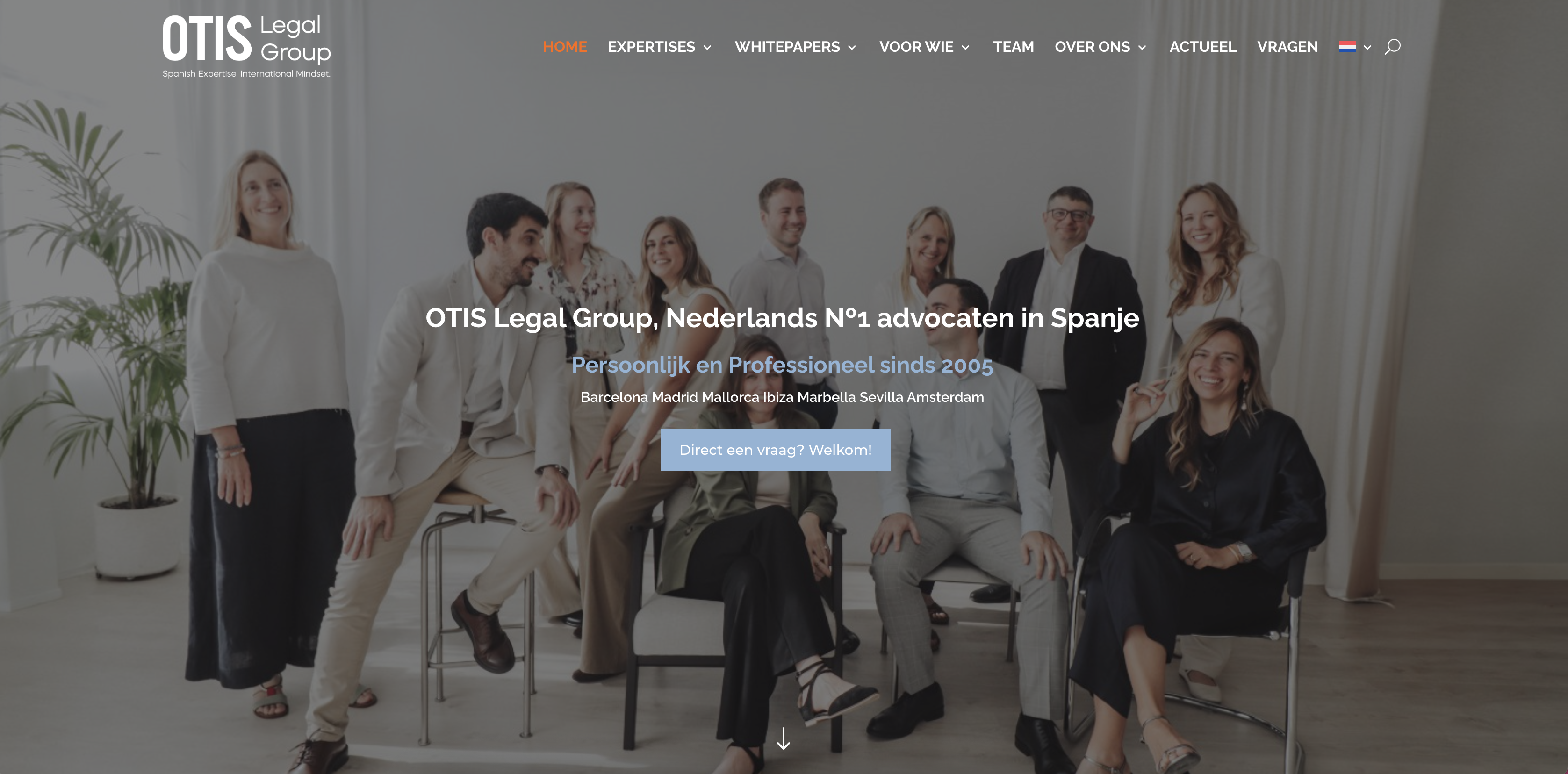 Schermafbeelding website Otis Legal Group